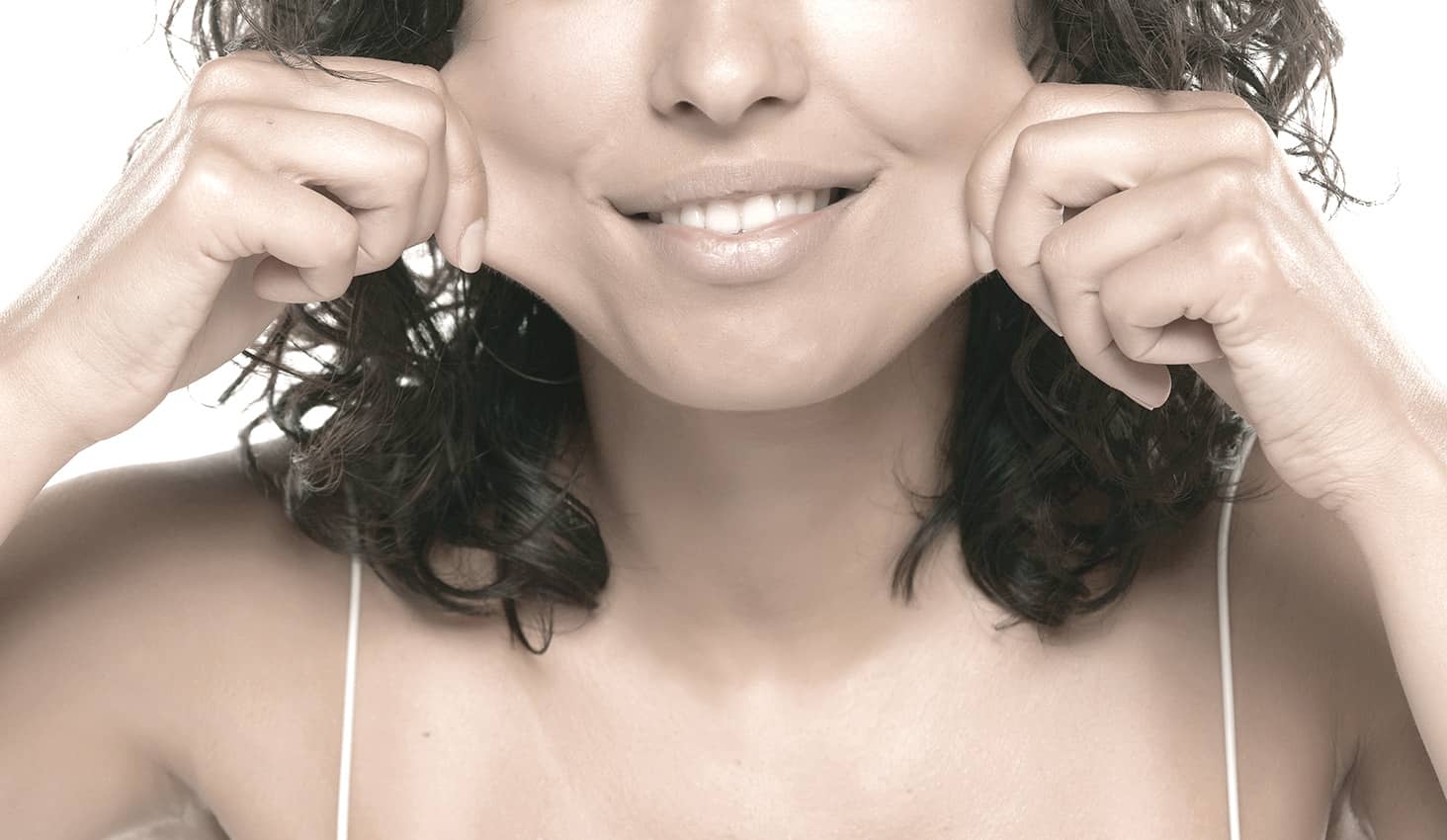 Piel de mujer con buena elasticidad
